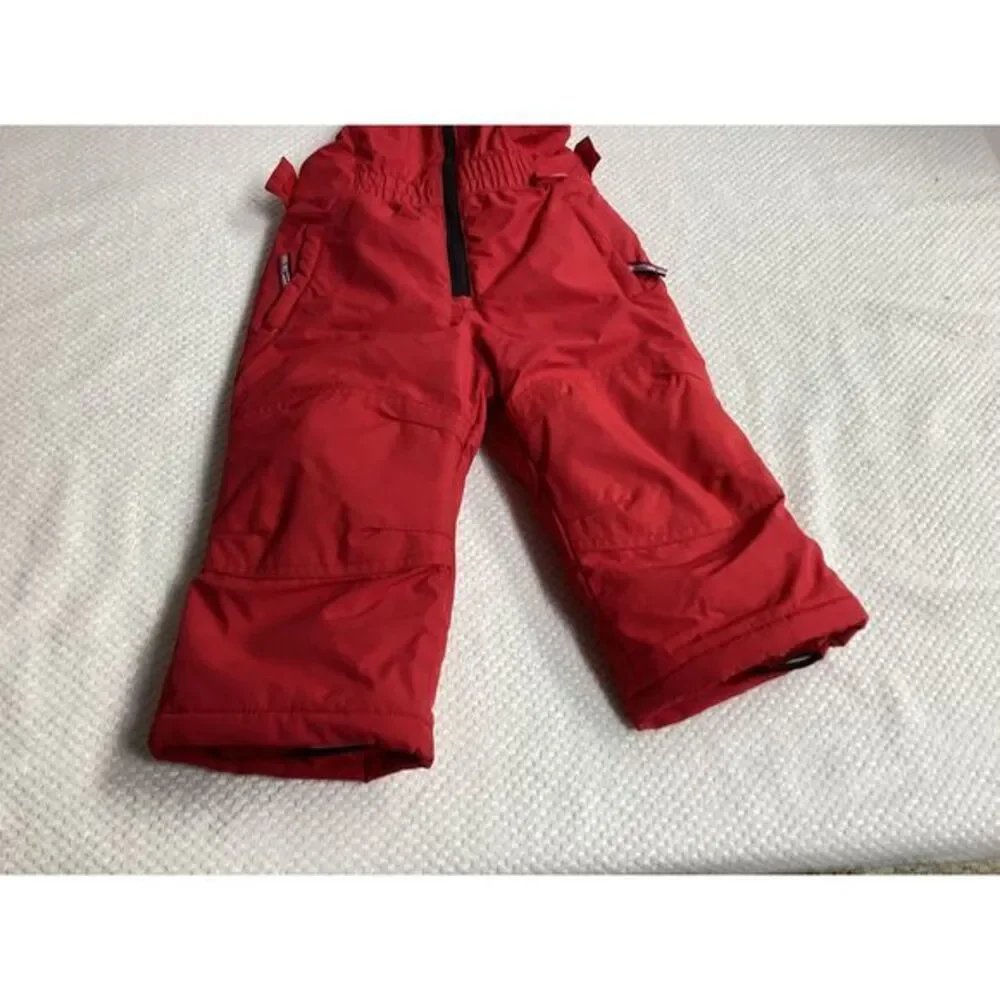 Amazon‎ Kids Red Snow Bib Overalls Ski Pants 2T Insulated Snowsuit Waterproof